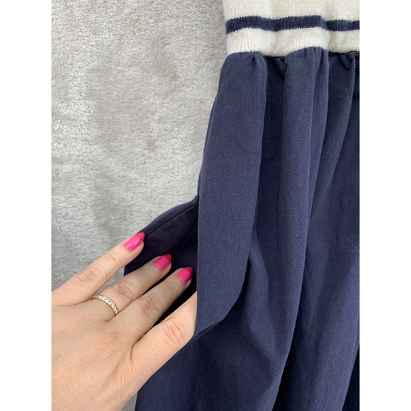 Baltic Born Dress Small Navy White Striped Sleeveless Nautical Preppy Resort - Picture 3 of 9